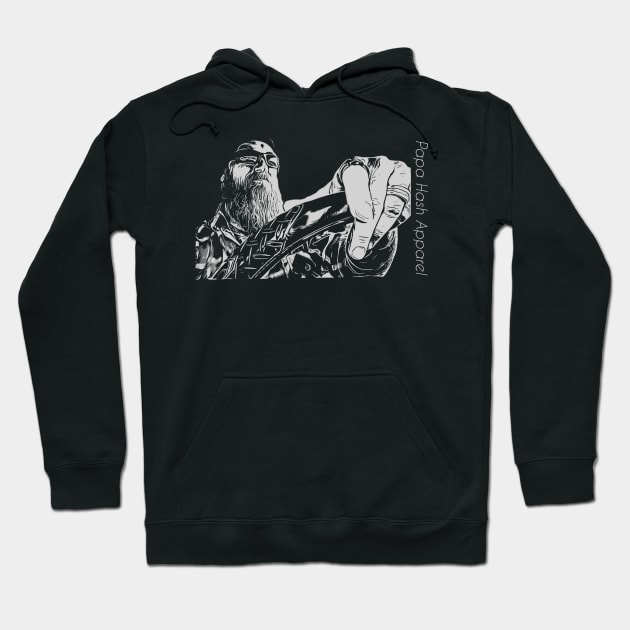 Papa Hash Apparel: Riding Along Hoodie by Papa Hash's House of Art